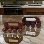 FA INDUSTRIES Wooden B 8ack Massager Back Pain Relief Whole Body Massager Of 8 Massage Roller (Size - 16 x 7.5 x 7.5 cm) Combo Pack of 2 - Fast Shipping to USA