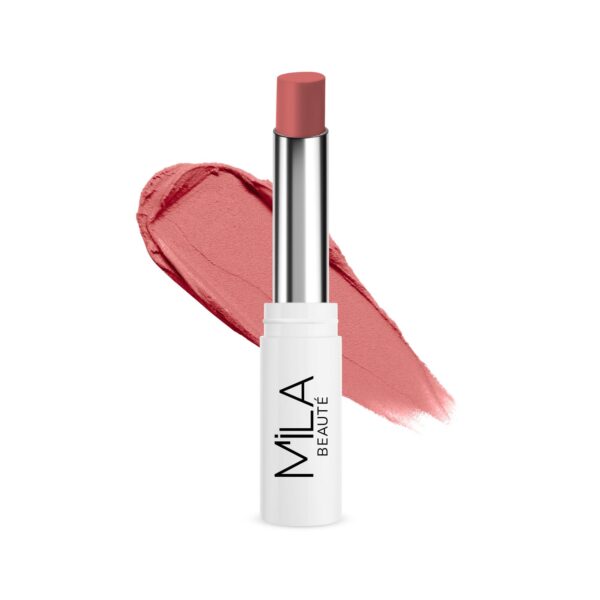 Mila Beaute 24 Hrs Locked In Lips Transfer Proof Lipstick | Enriched With Mango Seed Butter & Hyaluronic Acid | Transfer Proof Formula with Velvety Texture | Smudge Proof & Highly Pigmented | Shade - (Hot Nude, 3.2g) - Fast Shipping to USA & Canada
