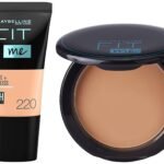 Maybelline New York Liquid Full Coverage Foundation Natural Beige & Compact Powder 220 Natural Beige Matte Finish For All Skin Type, 8Gm, Pack Of 1 - Fast Shipping to USA & Canada