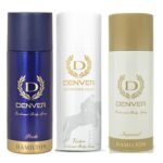 DENVER Pride Deo, Victor, Imperial Deodorant Body Spray For Men -165ML Each (Pack Of 3) | Long Lasting Deo - Fast Shipping to USA & Canada