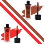 KINDED Lip Eye and Cheek Tint Combo for Women Girls Longlasting Moisturizing Vitamin E Liquid Lip Colour Lipstick Eyeshadow Blush (Matte Finish, Brown Temptation & Sangria Orange, 9 ml each) - Fast Shipping to USA & Canada