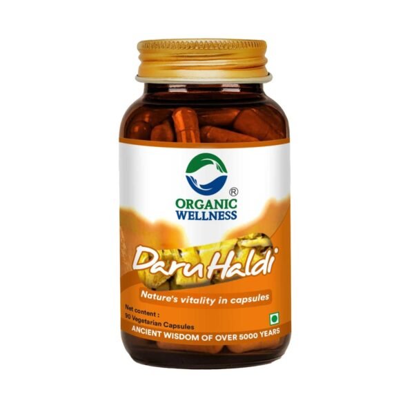 Organic Wellness Daru Haldi Capsule 90 Vegetarian Capsules Indian Berberry Supports Healthy Liver & Kidney Function