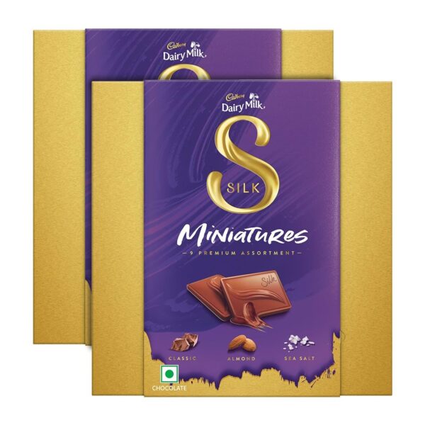 Cadbury Dairy Milk Silk Miniatures Premium Assorted Chocolate Gift Pack, 90 Grams (Pack Of 2) - Fast Shipping to USA & Canada