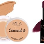 MILA Beaute Pro Matte Lipstick | Shade - Noorjahan, 4.2g Conceal It Pot Concealer For Face Makeup | Shade - (Sun Beige, 4g) - Fast Shipping to USA & Canada