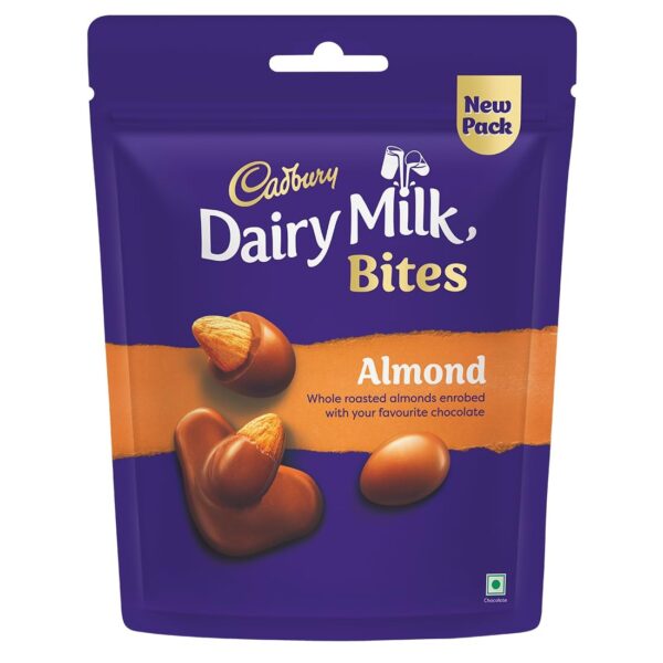 Cadbury Dairy Milk Bites - Almond, Roasted & Chocolate Coated, Rich & Luscious Dessert, 54 g - Fast Shipping to USA & Canada
