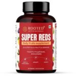 Rooted Actives Super Reds Fruits supplement, 21 nutritious fruits, berries (60 Tablets) | Rich in antioxidants, flavonoids & polyphenols | Heart, Circulation health, Energy & Vitality - Fast Shipping to USA