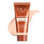 Mila Beaute Longwear Weightless Foundation | Matt Finish With SPF 15 and Vitamin E | Water Resistant Buildable Formula & Super Light | Liquid Foundation | Shade - (102 Ivory, 30ml) - Fast Shipping to USA & Canada
