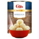 Gits Open & Eat Rasgulla Tin, 16 Pieces per Can, Mouth-Watering Indian Mithai, 1Kg - Fast Shipping to USA & Canada