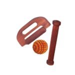 FA INDUSTRIES Wooden Handle massager (5x3) In, Ball massager (2x2) In Foot massager (12x2) In set of 3 Brown colour (Only Massager Manufacturering)