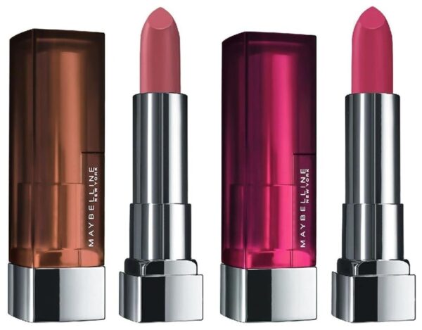 Maybelline New York Color Sensational Creamy Matte Lipstick, 680 Mesmerizing Magenta, 3.9g and Maybelline New York Color Sensational Creamy Matte Lipstick, 660 Touch of Spice, 3.9g - Fast Shipping to USA & Canada