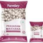 Farmley Prasadam Makhana, 100% Natural & Crunchy (200 g) & Farmley Prasadam Makhana Fox Nuts 100 g | Big Size Phool Makhana Indian Snacks - Fast Shipping to USA & Canada