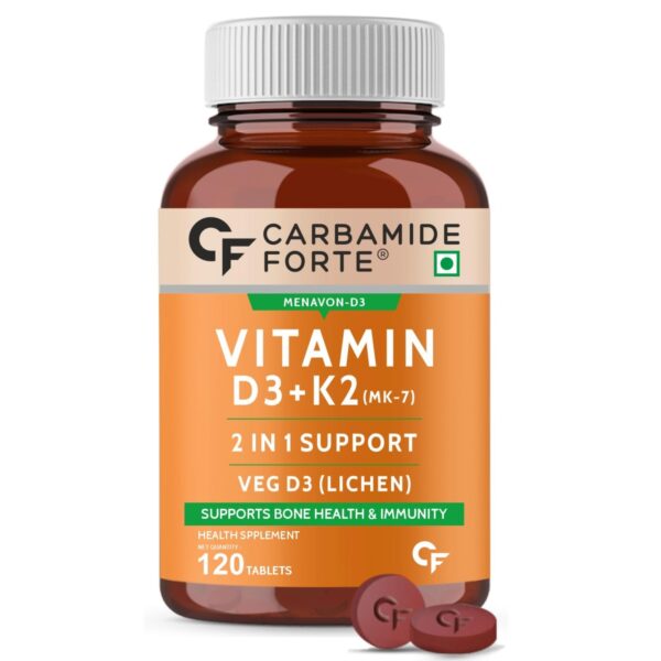 Carbamide Forte Testosterone Supplement for Men with Tribulus 1000mg, Ashwagandha, L-Citrulline & Kaunch Beej ? 60 Veg Tablets & Carbamide Forte Vitamin D3 K2 MK7 120 Veg Tablets - Fast Shipping to USA