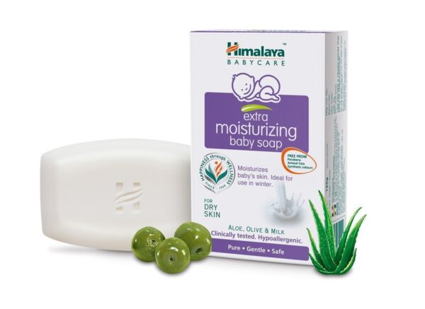 Himalaya Extra Moisturizing Baby Soap 125 g | Pack of 2 | No 1 Doctor prescribed brand | Aloe, Olive, Milk| Cleanses & Moisturizes baby's skin - Fast Shipping to USA & Canada