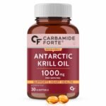 Carbamide Forte Antarctic Krill Oil Capsules 1000mg with Marine Phospholipids & 2% Astaxanthin | 100% Pure Krill Oil Omega 3 300mg Capsules for Heart, Brain, Joint, Eye & Skin Health - 30 Krill Oil Softgels - Fast Shipping to USA