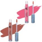 KINDED Liquid Lip Colour Vitamin E Enriched No Transfer Waterproof Long Stay Lipsticks Lip Gloss Set for Girls Women (Pack of 2, 6 ml each, Matte Finish, Shades Barbie Pink & Rust Crust) - Fast Shipping to USA & Canada