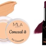 MILA Beaute Pro Matte Lipstick | Shade - Noorjahan, 4.2g Conceal It Pot Concealer For Face Makeup | Shade - (Medium Beige, 4g) - Fast Shipping to USA & Canada