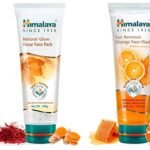 Himalaya Natural Glow Kesar Face Pack, 100g & Himalaya Tan Removal Orange Face Wash, 100ml - Fast Shipping to USA & Canada