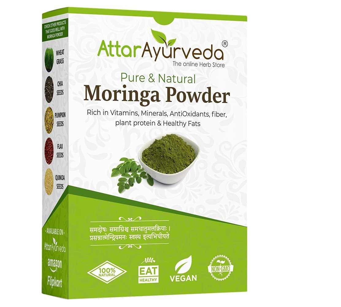 61fdGVZ8XWS-1.jpg Attar Ayurveda Pure Moringa Leaf Powder 800 Grams - Fast Shipping to USA - Image 1