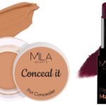 MILA Beaute Pro Matte Lipstick | Shade - Noorjahan, 4.2g Conceal It Pot Concealer For Face Makeup | Shade - (Rose Beige, 4g) - Fast Shipping to USA & Canada