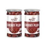 Berries And Nuts Dried Cherry Plum | Dehydrated Plum, Dried Fruit Plums | 500 Grams | 2 Bottle of 250 Grams - Fast Shipping to USA & Canada