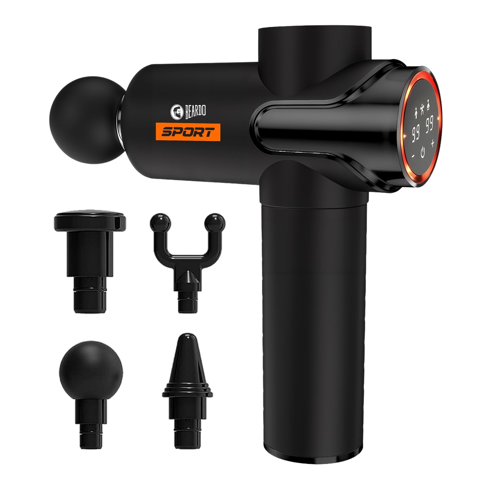 61gB70ld3cL-1.jpg Beardo Deep Tissue Massage Gun | Sports Massager | Full Body Massager Machine for Pain Relief | 99 Performance Modes | Massage Machine for Body Pain | Faster Muscle Recovery with Multiple Attachments | Massage Gun For Men - Fast Shipping to USA & Canada - Image 1