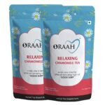 ORAAH Chamomile Green Tea | Decreases Pain & Headaches | Made with 100% Whole Leaf & Natural Chamomile Flowers, 50Gms (Pack 2) - Fast Shipping to USA & Canada