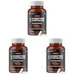 Carbamide Forte L-Carnitine L-Tartrate 1000mg Capsules for Men & Women | Pre Workout Supplement - 120 Veg Capsules (Pack of 3) - Fast Shipping to USA