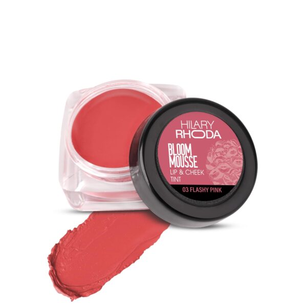 Hilary Rhoda Bloom Mousse Lip N Cheek Tint | Waterproof & Smudge-Proof | 12-Hour Stay | Non-Drying Formula | Mousse Texture | Matte Finish - (Flashy Pink, 5g) - Fast Shipping to USA & Canada