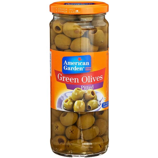 American Garden Green Olives Pitted, 15.87 oz ? 450 g - Fast Shipping to USA & Canada