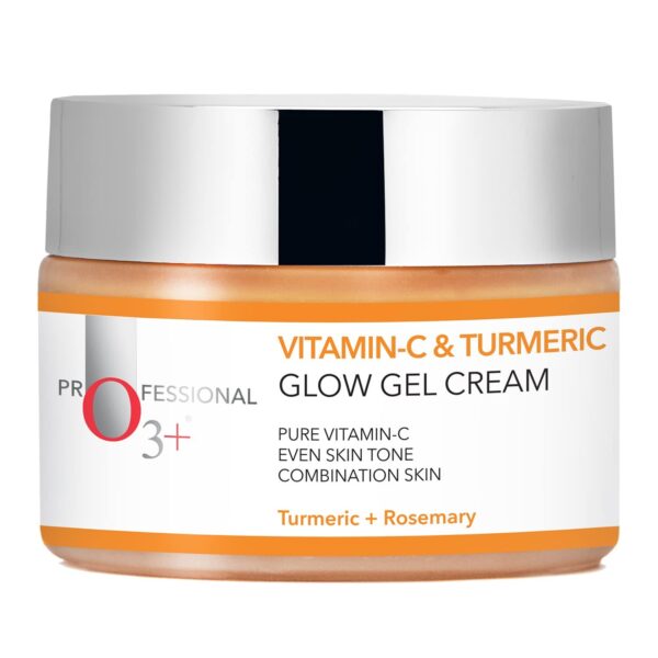 O3+ Vitamin C & Turmeric Glow Gel Cream for Women & Men Turmeric + Rosemary (50gm) - Fast Shipping to USA & Canada