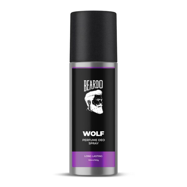 Beardo Wolf Perfume Deo 150ml | Cedar Fresh White Musk | Deodorant | Body Spray For Men | Long Lasting Fragrance | Gift For Boys, Brother & Husband | Christmas gift for men | Gift For Friends | Gift for Men - Fast Shipping to USA & Canada