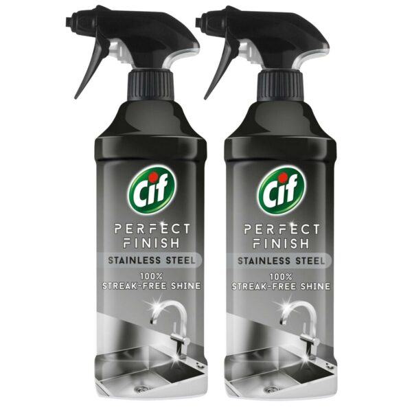 Cif Stainless Steel Cleaner 435ml pof 2 - Fast Shipping to USA & Canada