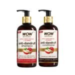 WOW Skin Science Apple Cider Vinegar Shampoo And Conditioner| Strong & Smooth Hair | Paraben & Sulphate Free | Hair Care Kit - 600 Ml - Fast Shipping to USA & Canada