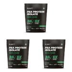 Carbamide Forte Pea Protein Isolate 30g per serving | Vegan Plant Protein Powder Isolate with 4.8g BCAA | 100% Pure Unflavoured Plant Pea Protein Powder - 500g (Pack of 3) - Fast Shipping to USA