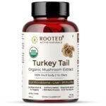Rooted Active's Turkey Tail mushroom Extract Capsules (90 Veg Caps, 500 mg), USDA & EU Certified Organic| 30% Beta Glucans - Lab verified | Heart health, Stress Relief, Liver support - Fast Shipping to USA