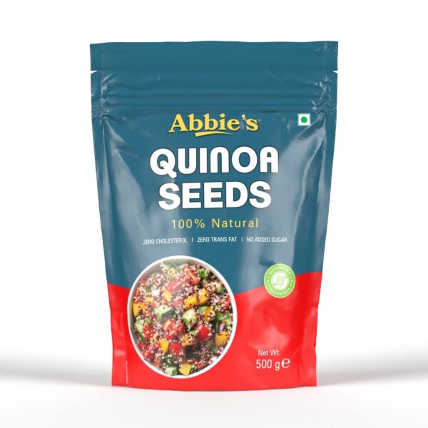 Abbie's Quinoa Seeds, 500g, Pack of 1, High Fiber, Gluten Free, Rich in Antioxidants, No Added Sugar - Fast Shipping to USA & Canada