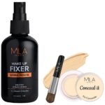 MILA Beaute Makeup Fixer |Makeup Setting Spray | Dermatalogically Tested 75ml Conceal It Pot Concealer For Face Makeup | Shade - (Rich Vanilla, 4g) - Fast Shipping to USA & Canada