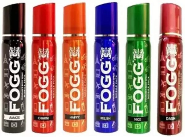 FOGG Men & Women Body Spray Pocket Deo, Charm, Happy, Dash, Nice & Relish 25Ml X 6 Liquid Fresh Scent Deodorant Spray - & (150 Ml, Pack Of 6) - Fast Shipping to USA & Canada