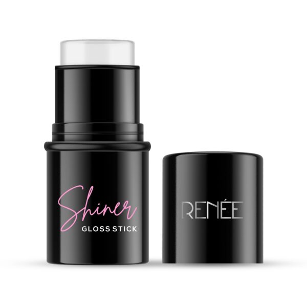 RENEE Shiner Face Gloss Stick, Gives Instant Glossy Shine, Hydrates & Moisturizes, Non-Sticky & Lightweight Formula, Offers Soft Skin, Enriched with Vitamin E, Sunflower Seed Oil & Coconut Oil, 5 Gm - Fast Shipping to USA & Canada