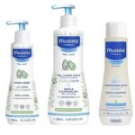 Mustela Bathtime Essential Set - 3 Must-Have Baby Bath Items - Includes Hydra Bebe Body Lotion, Gentle Cleansing Gel, & Gentle Shampoo - Complete Baby Care Kit - Perfect for Baby Gifting - Fast Shipping to USA & Canada