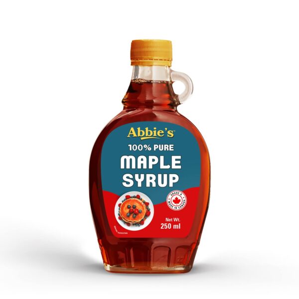 Abbie's Pure Maple Syrup,334.6 G (250 Ml)Non Gmo,Gluten Free,Natural Sweetned,Product Of Canada,Grade A,Good For Pancakes,Waffles,Oatmeal,Coffee,Tea,Granola,Frosting,Marinade Dressing,Liquid - Fast Shipping to USA & Canada