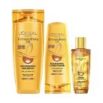 L'Oreal Paris Extraordinary Oil 3 -step Nourishing kit - Shampoo For Dry & Dull Hair (340ml) + Conditioner (180ml) + Hair Serum (30ml) - Fast Shipping to USA & Canada