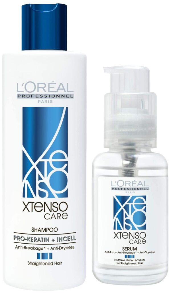 L'OREAL PROFESSIONNEL PARIS Xtenso Care Serum 50Ml, For Straightened Hair & Xtenso Care Shampoo 250Ml For Straightened Hair - Fast Shipping to USA & Canada