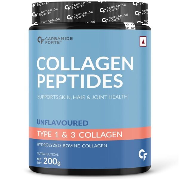 Carbamide Forte Collagen Supplements | Hydrolyzed Collagen Powder for Women & Men | Hydrolyzed Collagen Peptides Powder - Unflavored - Collagen Supplements for Skin & Hair - 200g - Fast Shipping to USA