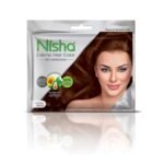 Nisha Natural Brown 4 Permanent Cream Hair Color 20gm Colourant + 20ml Developer (Pack of 1) - Fast Shipping to USA & Canada