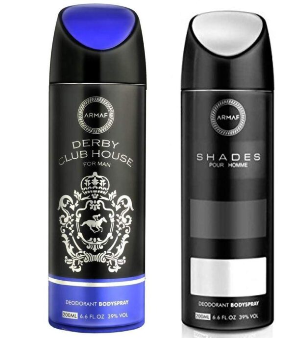 ARMAF Derby Club House & shades for Men Deodorant, 200 ml, Pack of 2 - Fast Shipping to USA & Canada