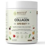 Rooted Actives Plant Based Collagen Supplement, 250 G | Tremella Mushrooms, Biotin, Silica, Vit C & 17 Beauty Boosters | No Sugar | Collagen Booster | Collagen Supplements For Women & Men - Fast Shipping to USA