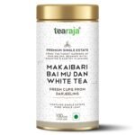 Makaibari Bai Mu Dan White Tea ( Pai Mu Tan or White Peony ) 100 Gms | 100 % Pure Single Estate | Makaibari | White Tea | Rich In Antioxidant | Leads to Healthy Lifestyle | - Fast Shipping to USA & Canada