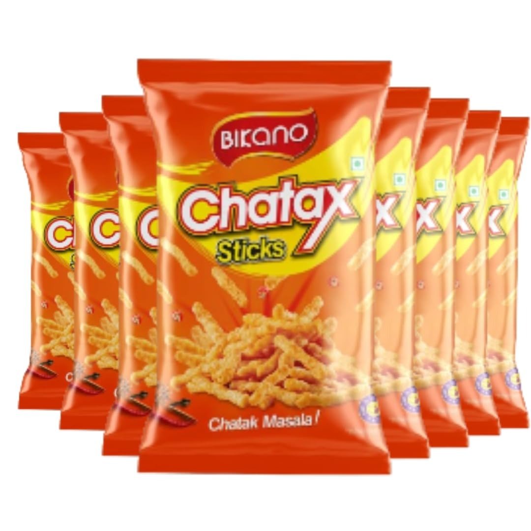 61qcohSzzbL-1.jpg Bikano Chatax Masala Sticks 100g (Pack of 8) - Fast Shipping to USA & Canada - Image 1