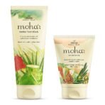 Moha: Herbal Face Wash 200 ml with Herbal Scrub 50 ml | Aloe, Cucumber, Rose, Neem and Yashtimadhu | Combo Pack of 2 - Fast Shipping to USA & Canada